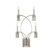 Load image into Gallery viewer, Sutton Wall Light in Polished Nickel (4-Light).
