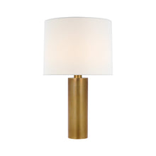 Load image into Gallery viewer, Sylvie Table Lamp in Hand-Rubbed Antique Brass (Linen).
