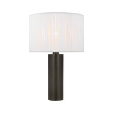 Load image into Gallery viewer, Sylvie Table Lamp in Bronze (Silk Pleat).

