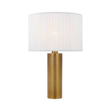Load image into Gallery viewer, Sylvie Table Lamp in Hand-Rubbed Antique Brass (Silk Pleat).

