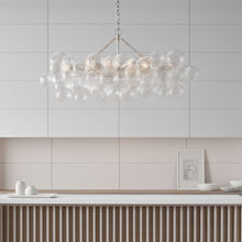 Load image into Gallery viewer, Talia LED Linear Chandelier in dining room.
