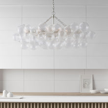Load image into Gallery viewer, Talia LED Linear Chandelier in dining room.
