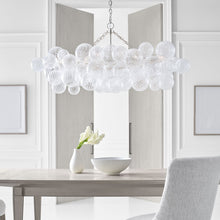 Load image into Gallery viewer, Talia LED Linear Chandelier in dining room.
