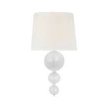 Load image into Gallery viewer, Talia Swirled Glass Wall Light in Plaster White.

