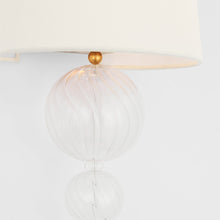 Load image into Gallery viewer, Talia Swirled Glass Wall Light in Detail.
