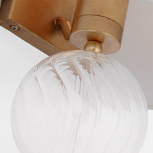 Load image into Gallery viewer, Talia Swirled Glass Wall Light in Detail.
