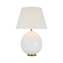 Load image into Gallery viewer, Talia Table Lamp in White Glass(Large).
