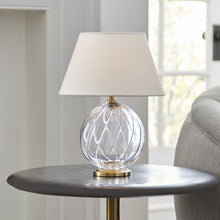 Load image into Gallery viewer, Talia Table Lamp in living room.
