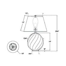 Load image into Gallery viewer, Talia Table Lamp - line drawing.
