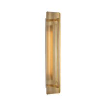 Load image into Gallery viewer, Tristan LED Wall Light in Hand-Rubbed Antique Brass.
