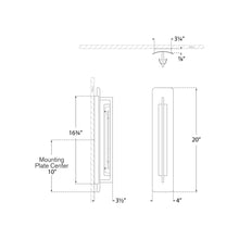 Load image into Gallery viewer, Tristan LED Wall Light - line drawing.
