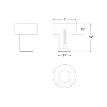 Load image into Gallery viewer, Una Rechargeable LED Table Lamp - line drawing.
