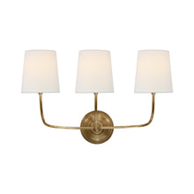Load image into Gallery viewer, Vendome Wall Light in Hand-Rubbed Antique Brass (3-Light).
