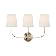 Load image into Gallery viewer, Vendome Wall Light in Polished Nickel (3-Light).
