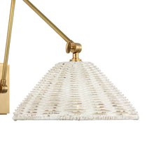 Load image into Gallery viewer, Wimberley Swing Arm Wall Light in Detail.
