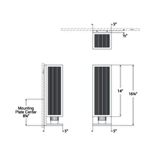 Load image into Gallery viewer, York Outdoor Wall Light - line drawing.
