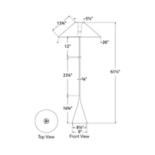 Load image into Gallery viewer, Zealous Floor Lamp - line drawing.
