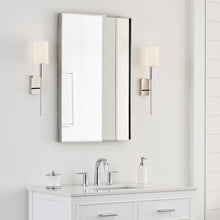 Load image into Gallery viewer, Brianna Tail Wall Light in bathroom.
