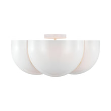 Load image into Gallery viewer, Cheverny Semi Flush Mount Ceiling Light in Matte White.
