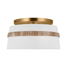 Load image into Gallery viewer, Cordtlandt Semi Flush Mount Ceiling Light in Rattan (Small).
