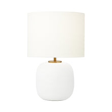 Load image into Gallery viewer, Fanny LED Table Lamp in Matte White (Wide).
