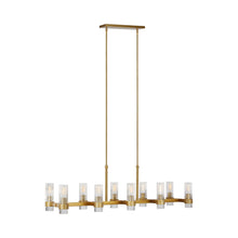 Load image into Gallery viewer, Geneva Linear Pendant Light in Burnished Brass.
