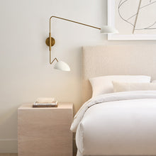 Load image into Gallery viewer, Jane Double Wall Light in bedroom.
