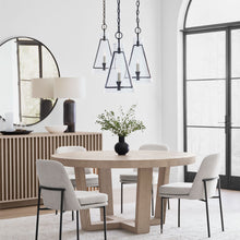 Load image into Gallery viewer, Keystone Pendant Light in living room.
