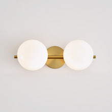 Load image into Gallery viewer, Lune LED Vanity Wall Light in Detail.
