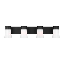Load image into Gallery viewer, Roy Bath Vanity Light in Midnight Black (4-Light).
