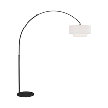 Load image into Gallery viewer, Sawyer LED Floor Lamp in Midnight Black.
