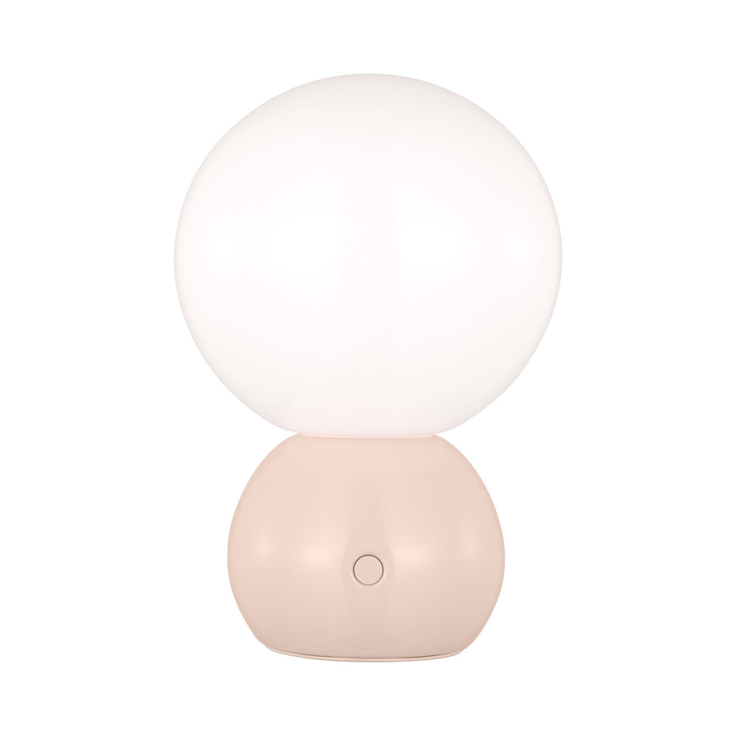 Suki Rechargeable Mini LED Table Lamp in Blush.