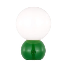 Load image into Gallery viewer, Suki Rechargeable Mini LED Table Lamp in Green.
