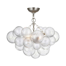 Load image into Gallery viewer, Talia Semi Flush Mount Ceiling Light in Burnished Silver (3-Light).
