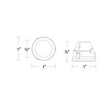 Load image into Gallery viewer, Aether Atomic Round Downlight Recessed Light - line drawing.
