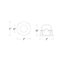 Load image into Gallery viewer, Aether Atomic Round Pinhole Recessed Light - line drawing.
