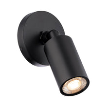 Load image into Gallery viewer, Cylinder Outdoor LED Ceiling / Wall Light in Black (1-Light).
