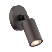Load image into Gallery viewer, Cylinder Outdoor LED Ceiling / Wall Light in Bronze (1-Light).
