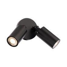 Load image into Gallery viewer, Cylinder Outdoor LED Ceiling / Wall Light in Black (2-Light).
