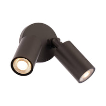 Load image into Gallery viewer, Cylinder Outdoor LED Ceiling / Wall Light in Bronze (2-Light).
