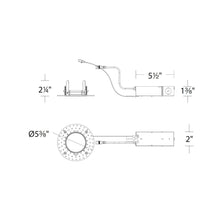 Load image into Gallery viewer, FQ 2&quot; Remodel Housing Trimless - line drawing.
