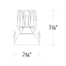 Load image into Gallery viewer, FQ 2&quot; Shallow Round Adjustable LED Recessed Light - line drawing.
