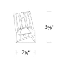 Load image into Gallery viewer, FQ 2&quot; Shallow Square Wall Wash LED Recessed Light - line drawing.
