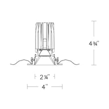Load image into Gallery viewer, FQ 2&quot; Square Adjustable LED Recessed Light - line drawing.
