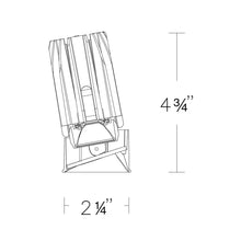 Load image into Gallery viewer, FQ 2" Square Wall Wash LED Recessed Light - line drawing.
