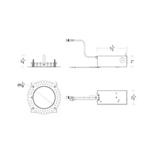 Load image into Gallery viewer, FQ 4&quot; Remodel Housing Round Housing - line drawing.
