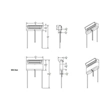 Load image into Gallery viewer, Landscape 12V LED Linear Path Light - line drawing.

