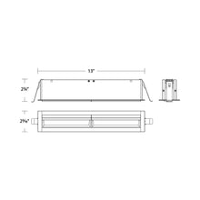 Load image into Gallery viewer, Multi Stealth LED Wall Wash Light - line drawing.
