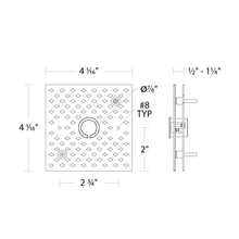 Load image into Gallery viewer, Trimless Junction Box Cover - line drawing.
