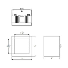 Load image into Gallery viewer, Window Indoor/Outdoor LED Wall Light - line drawing.
